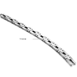 Pulsera De Titanio Con Cruz Masculina De Alta Calidad