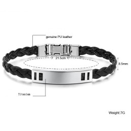 Brazalete De Cuero De Titanio Para Mujer Fácil De Usar