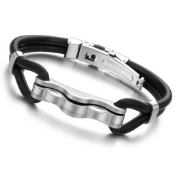 Brazalete De Silicona Y Titanio De Calidad Superior