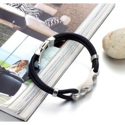Brazalete De Silicona Y Titanio De Calidad Superior