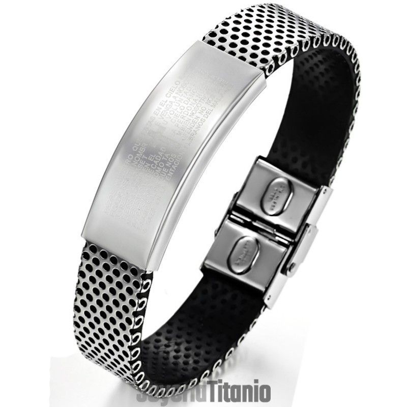 Brazalete De Cuero De Titanio Negro Fácil De Usar Brazalete De Cuero De Titanio Negro Fácil De Usar