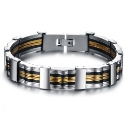 Brazalete De Silicona Y Titanio Para Hombre De Calidad Confiable
