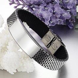 Brazalete De Cuero Y Titanio Para Hombre Con Amplia Variedad
