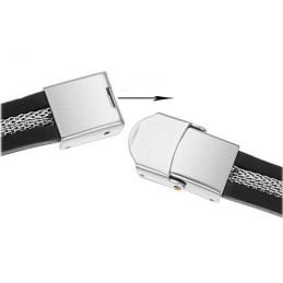 Brazalete De Silicona Y Titanio De Calidad Superior Para Hombre