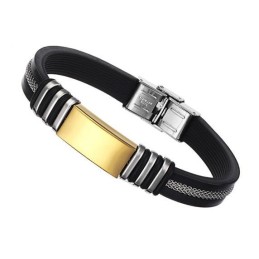 Brazalete De Silicona Y Titanio De Calidad Superior Para Hombre