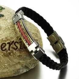 Brazalete De Cuero De Titanio De Excelente Calidad
