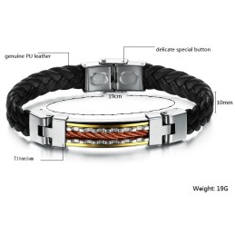Brazalete De Cuero De Titanio De Excelente Calidad