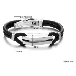 La Reina De La Calidad: Brazalete De Silicona Y Titanio