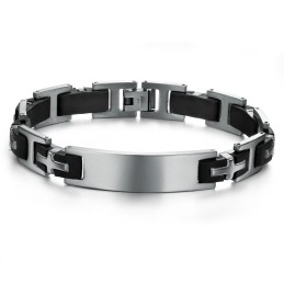 Brazalete De Silicona Y Titanio Para Hombre, Duradero Y De Uso Frecuente.