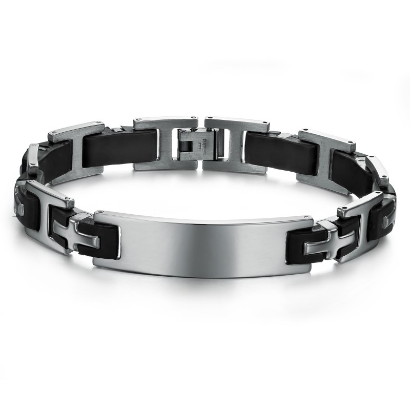 Brazalete De Silicona Y Titanio Para Hombre, Duradero Y De Uso Frecuente.