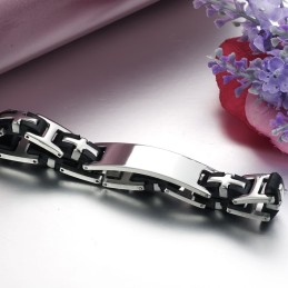 Brazalete De Silicona Y Titanio Para Hombre, Duradero Y De Uso Frecuente.