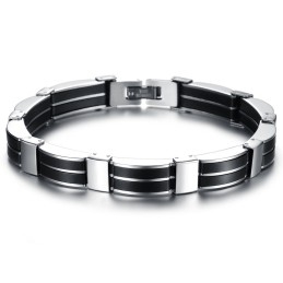 Pulsera De Silicona Y Titanio Con Diseño Conciso Para Hombre Con Reputación Confiable