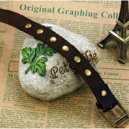 Brazalete De Cuero Y Titanio De Alta Calidad Con Números Romanos