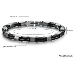 Brazalete De Silicona Y Titanio De Amplia Variedad