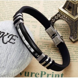 Brazalete De Silicona Y Titanio Con Especificaciones Completas