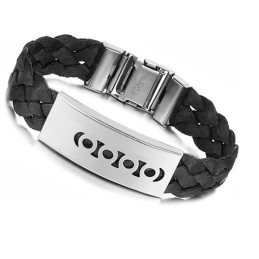 Brazalete De Titanio Negro De Calidad Superior
