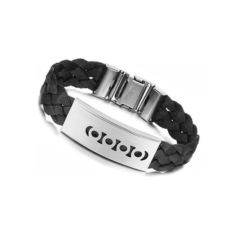 Brazalete De Titanio Negro De Calidad Superior