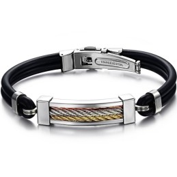 Pulsera De Silicona Y Titanio Fácil De Usar