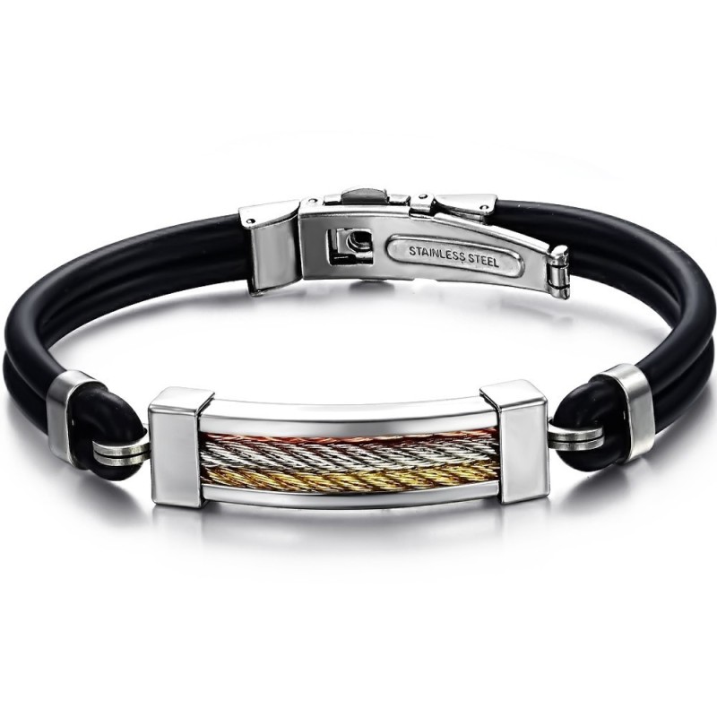 Pulsera De Silicona Y Titanio Fácil De Usar Pulsera De Silicona Y Titanio Fácil De Usar