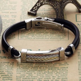 Pulsera De Silicona Y Titanio Fácil De Usar