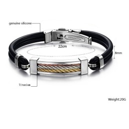 Pulsera De Silicona Y Titanio Fácil De Usar