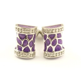 Gemelos De Titanio De Moda De Color Morado Cálido
