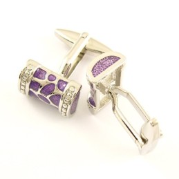 Gemelos De Titanio De Moda De Color Morado Cálido