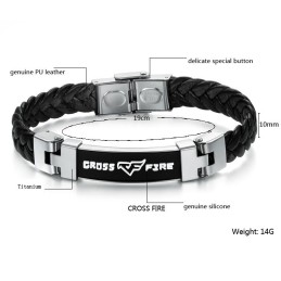 Brazalete De Cuero De Titanio De Reputación Confiable
