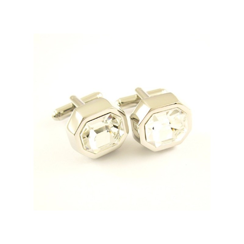 Gemelos Octagonales De Titanio Con Circonitas Brillantes Gemelos Octagonales De Titanio Con Circonitas Brillantes