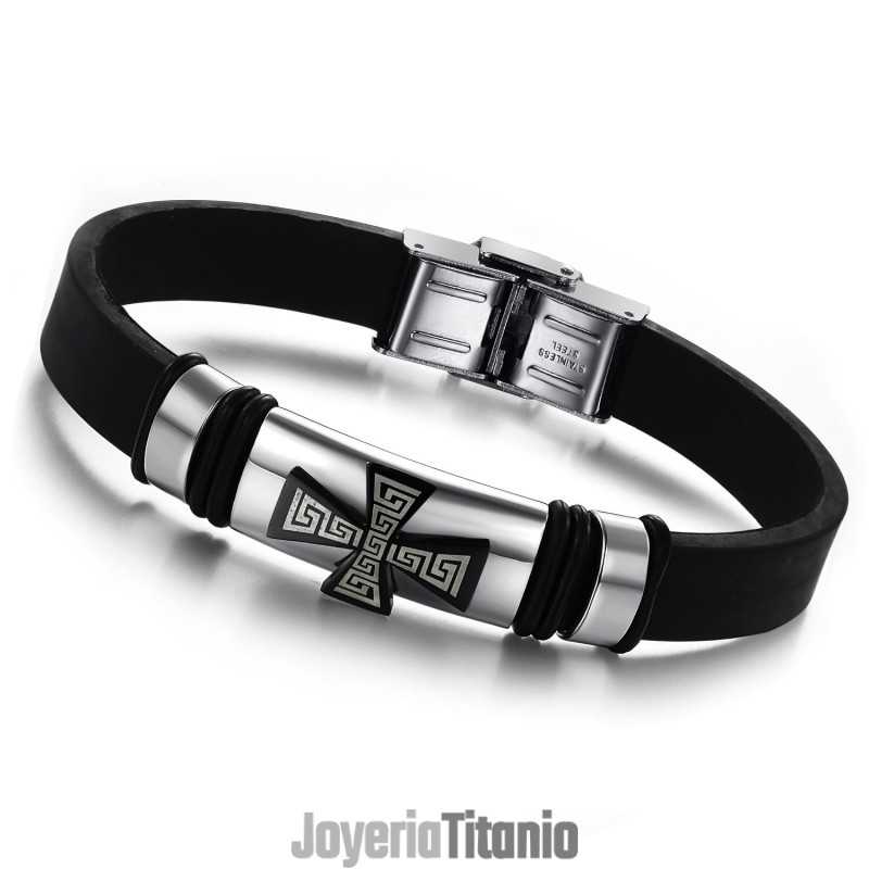Brazalete De Silicona Y Titanio Para Hombre De Excelente Calidad. Brazalete De Silicona Y Titanio Para Hombre De Excelente Calidad.