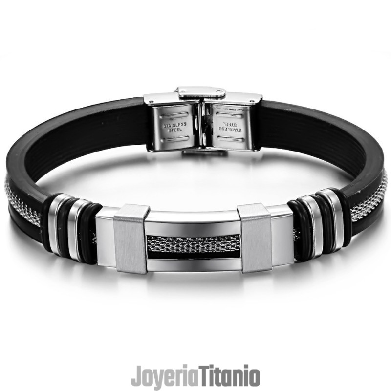 La Reina De La Calidad: Brazalete De Silicona Y Titanio La Reina De La Calidad: Brazalete De Silicona Y Titanio