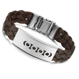 Brazalete De Titanio Marrón Con Especificaciones Completas