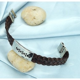 Brazalete De Titanio Marrón Con Especificaciones Completas