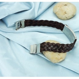 Brazalete De Titanio Marrón Con Especificaciones Completas