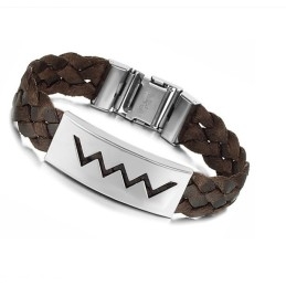 Brazalete De Titanio Marrón De Excelente Calidad