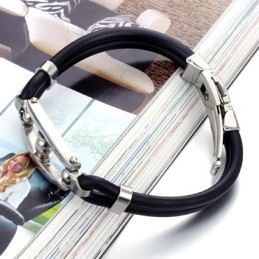 Brazalete De Silicona Y Titanio De Amplia Variedad