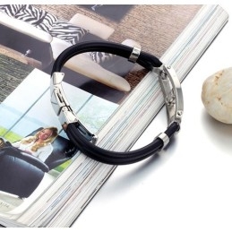 Brazalete De Silicona Y Titanio De Amplia Variedad
