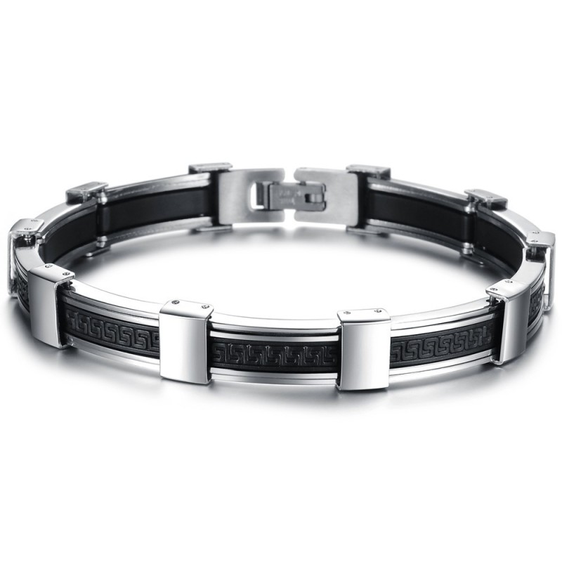 Brazalete De Silicona Y Titanio De Alta Calidad Para Hombre Brazalete De Silicona Y Titanio De Alta Calidad Para Hombre
