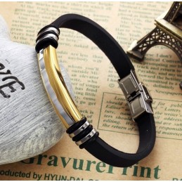 Brazalete De Silicona Y Titanio De Amplia Variedad