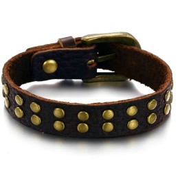 Brazalete De Cuero De Titanio Retro De Calidad Confiable