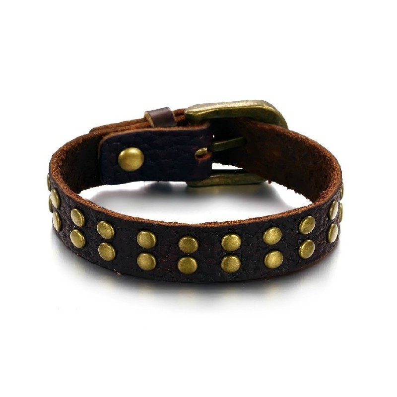 Brazalete De Cuero De Titanio Retro De Calidad Confiable Brazalete De Cuero De Titanio Retro De Calidad Confiable