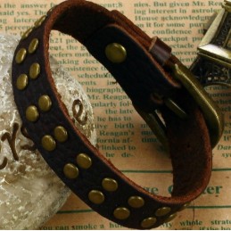Brazalete De Cuero De Titanio Retro De Calidad Confiable