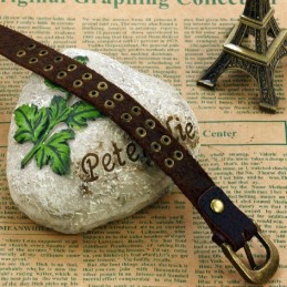 Brazalete De Cuero De Titanio Retro De Calidad Confiable