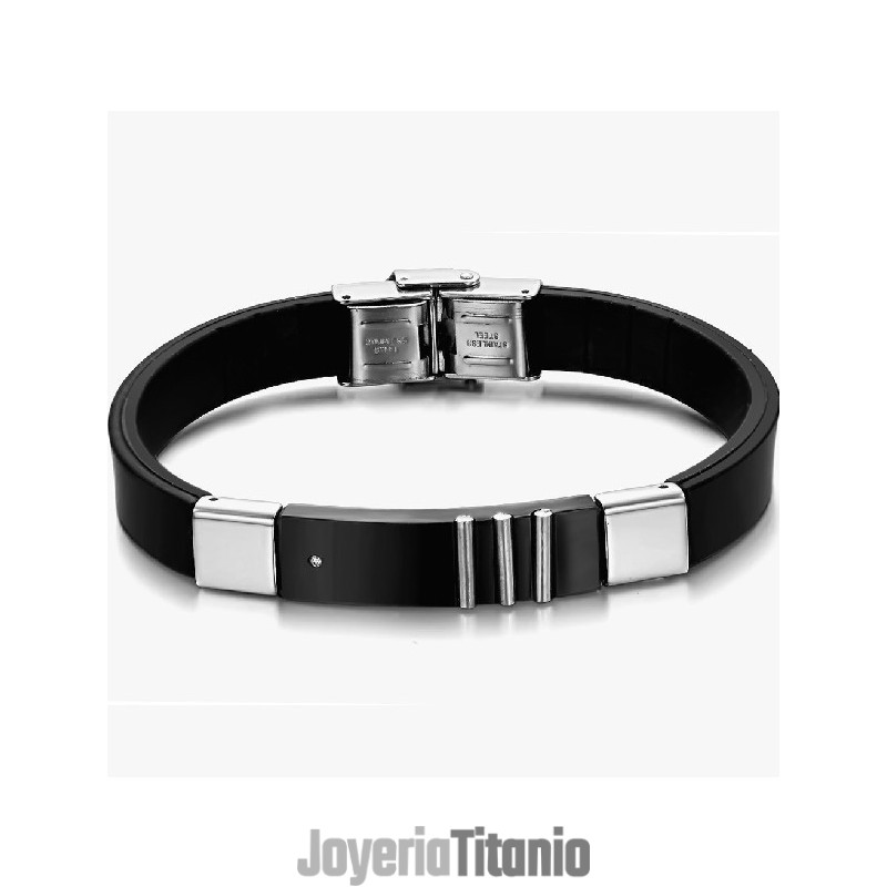 Brazalete De Cuero De Titanio Negro Duradero Y De Uso Prolongado Brazalete De Cuero De Titanio Negro Duradero Y De Uso Prolongado