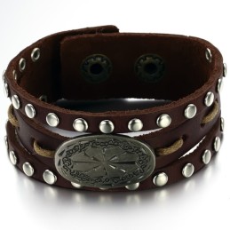 Brazalete De Cuero De Titanio Retro Para Hombre Con Calidad Y Cantidad Garantizadas