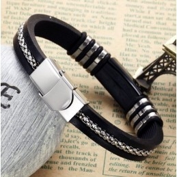 Brazalete De Silicona De Titanio Negro Duradero Y De Uso Prolongado