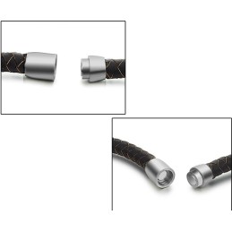 Brazalete De Cuero De Titanio Marrón Para Hombre Con Calidad Y Cantidad Garantizadas
