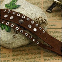 Brazalete De Cuero De Titanio Retro Para Hombre De Excelente Calidad