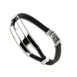 Brazalete De Silicona Y Titanio Conciso Para Hombre, Calidad Y Cantidad Garantizadas