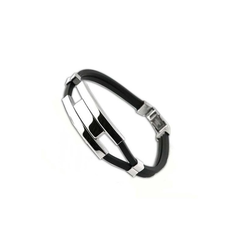 Brazalete De Silicona Y Titanio Conciso Para Hombre, Calidad Y Cantidad Garantizadas